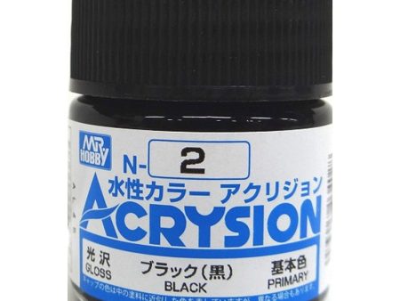 GSI Creos Mr. Hobby Acrysion Water Based Color N-2 【LOSS BLACK】 Supply