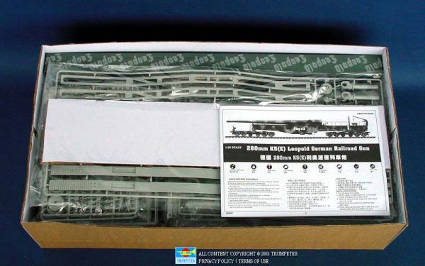 Trumpeter 280mm K5(E) Leopold German Railroad Gun - 1 35 Scale Model Kit Sale