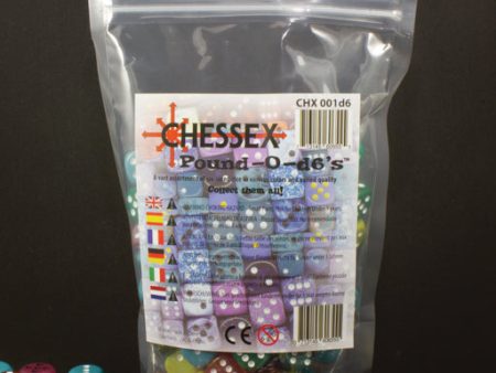 Chessex Pound-O-d6 (approx 80-100 d6 Dice) on Sale