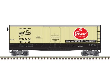 Atlas N Scale TRAINMAN 40  PLUG DOOR BOX CAR PEARL LAGER #5170 Cheap