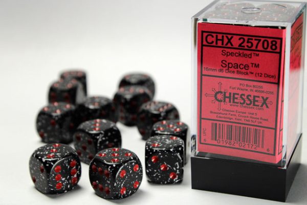 Chessex Speckled Space 16mm d6 Dice Block (12 dice) Discount