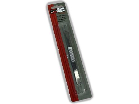 Squadron Products 4.34  Wide Tip Square Tweezers - SQ10311 Online now