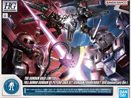 HGUC 1 144 Gundam Base Limited Full Armor Gundam VS Psycho Zaku Set (Mobile Suit Gundam Thunderbolt 10th Anniversary Ver.) on Sale