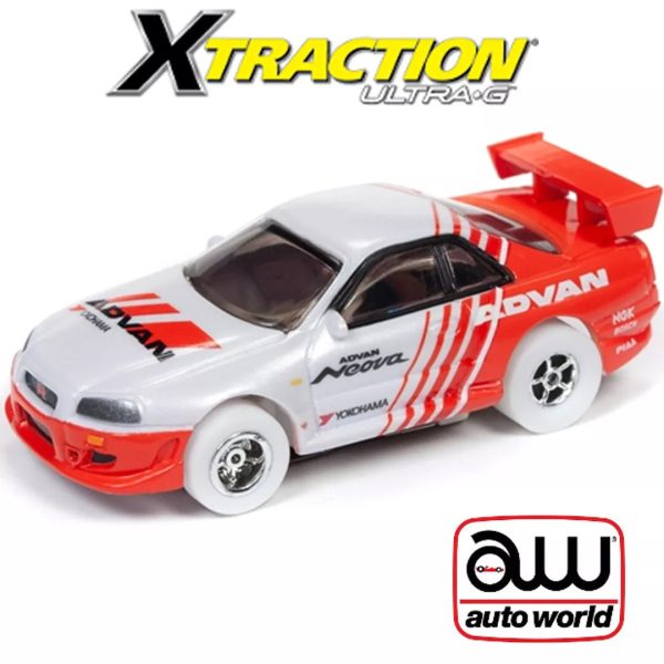 Auto World Xtraction R28 CHASE!!!! 1999 Nissan Skyline G-R HO Scale Slot Car For Discount