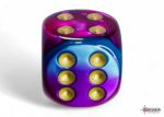 Chessex Gemini Purple-Teal gold 16mm d6 Dice Block (12 dice) Online