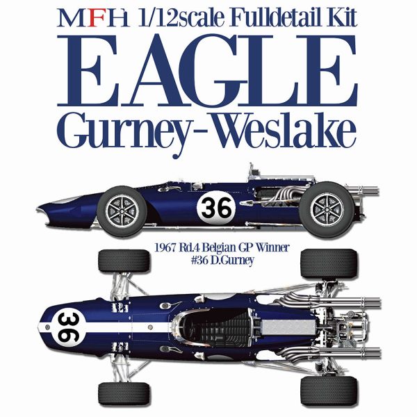 1 12 Scale Eagle Gurney-Weslake T1G Full Detail Model Kit - 1967 F1 Car Online Sale