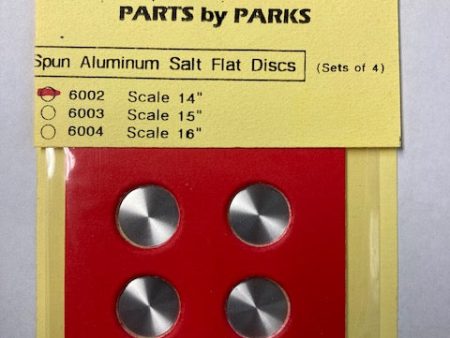 Parts by Parks Spun Aluminum Salt Flat Discs 1 24-1 25 Scale - PBP-6002 Sets of 4 Online Sale