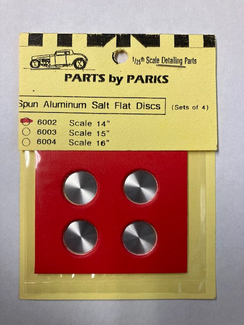 Parts by Parks Spun Aluminum Salt Flat Discs 1 24-1 25 Scale - PBP-6002 Sets of 4 Online Sale