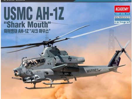 Academy USMC AH-1Z Cobra  Shark Mouth  Helicopter -  1 35 Scale Model Kit Discount