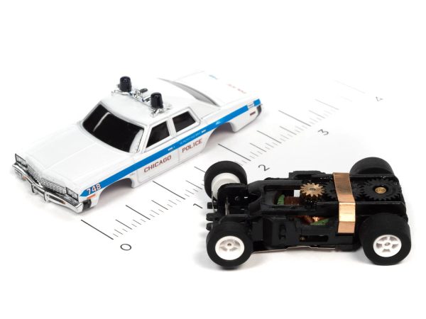 Auto World Xtraction R36 Blues Brothers - Chicago Police 1974 Dodge Monaco HO Scale Slot Car Discount