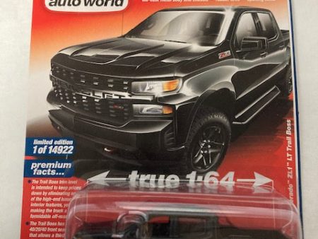 Auto World 2020 Chevy Silverado ZL1 LT Trail Boss Black Premium 2021 Release 5A 1:64 Diecast For Discount