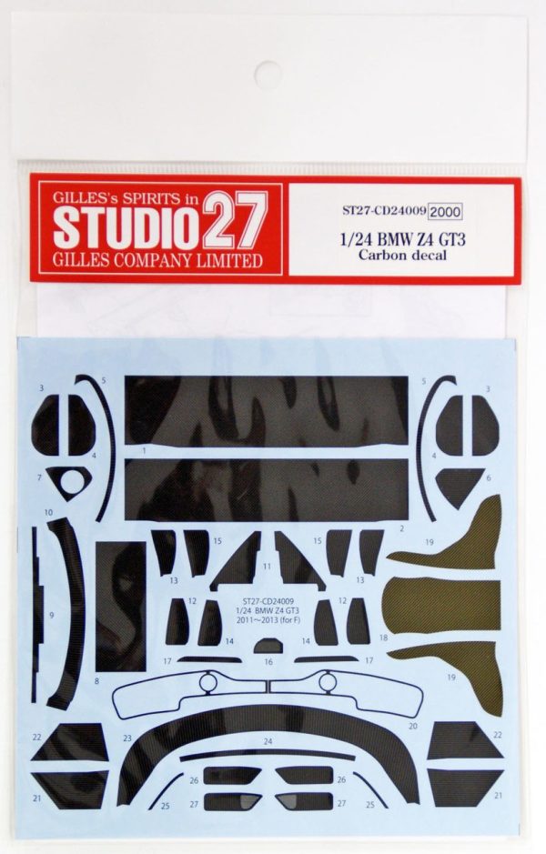 Studio27 BMW Z4 GT3 Carbon Decal Set Supply