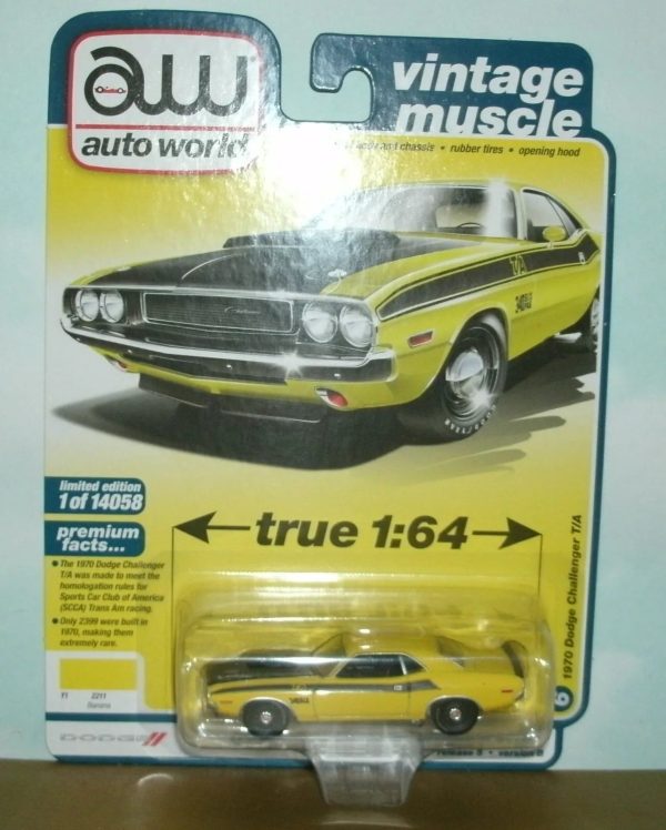 Auto World 1970 Dodge Challenger Banana Premium 2021 Release 5B 1:64 Diecast For Sale