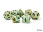 Chessex Marble Mega-hedral Green dark green 7-Die Set For Sale