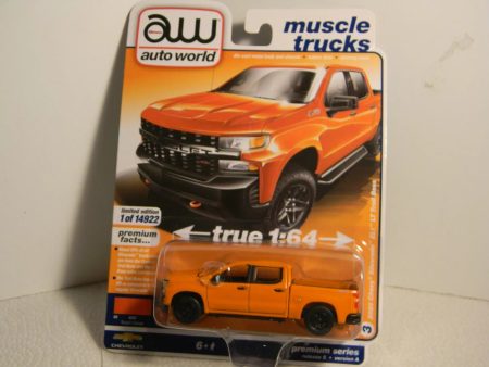 Auto World 2020 Chevy Silverado ZL1 LT Trail Boss Orange Premium 2021 Release 5A 1:64 Diecast Online