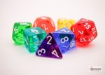 Chessex Prism Translucent GM & Beginner Player Polyhedral 7-Die Set Supply