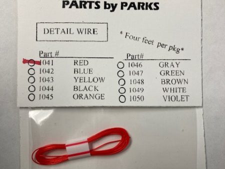 Parts by Parks Detail Wire, 4 feet per pkg 1 24-1 25 Scale - PBP-1041 Red Online Hot Sale