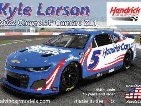 Salvino JR Models 2022 Next Gen Chevrolet Camaro Kyle Larson No. 5 - 1 24 Scale Model Kit For Cheap