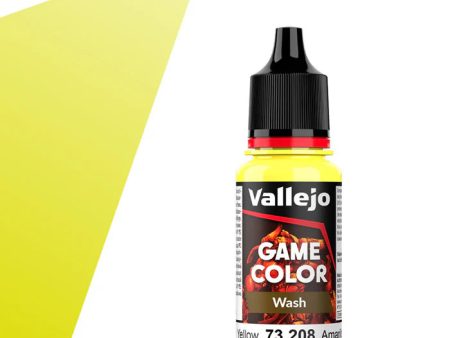 Vallejo Game Color Wash: Yellow - 18 ml - 73208 on Sale