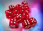 Chessex Translucent Red white 16mm d6 Dice Block (12 dice) Cheap