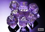 Chessex Translucent Lavender gold Polyhedral 7-Dice Set (with bonus die) on Sale