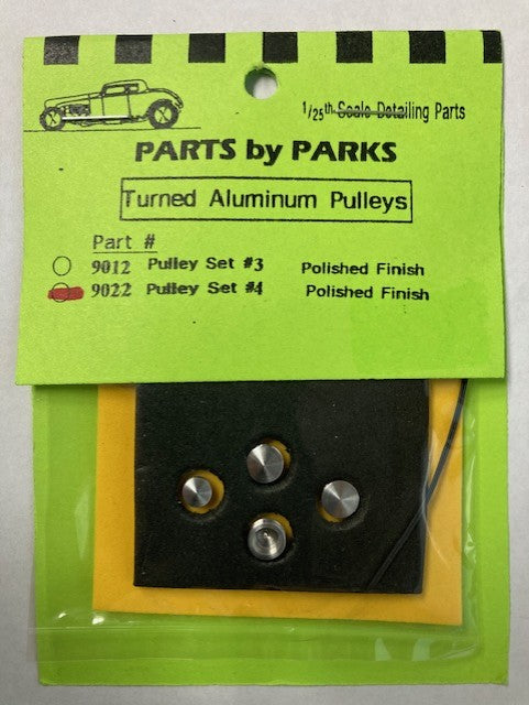 Parts by Parks Turned Aluminum Pulleys 1 24-1 25 Scale - PBP-9022 Set #4 on Sale