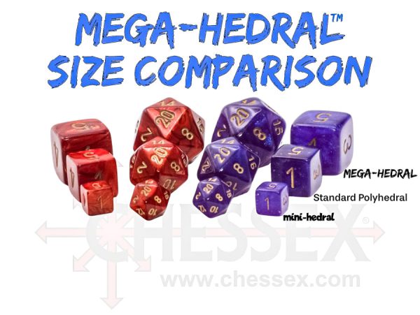 Chessex Vortex Mega-hedral Bright Green black 7-Die Set Online Sale