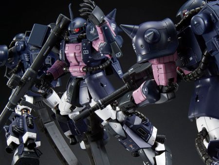 【TRIPLE ACTION BASE INVOLVED】RG 1 144 MS-06R-1A Black Tri Star Zaku II [3 IN 1 SET] For Sale