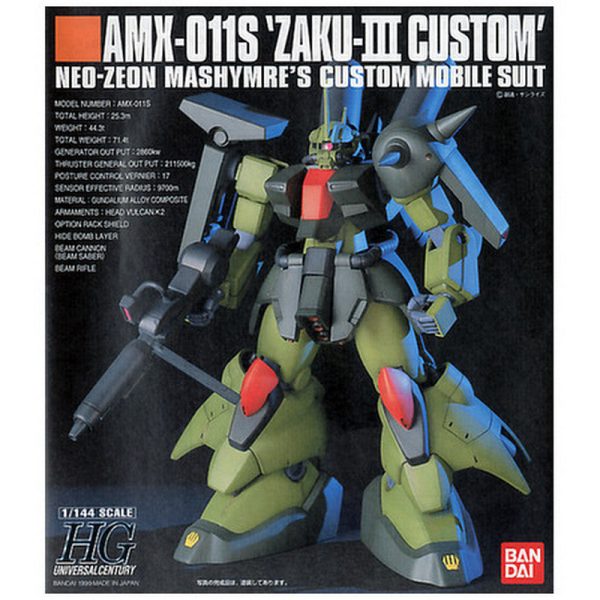 1 144 HGUC AMX-011S Zaku-III Custom Online Sale