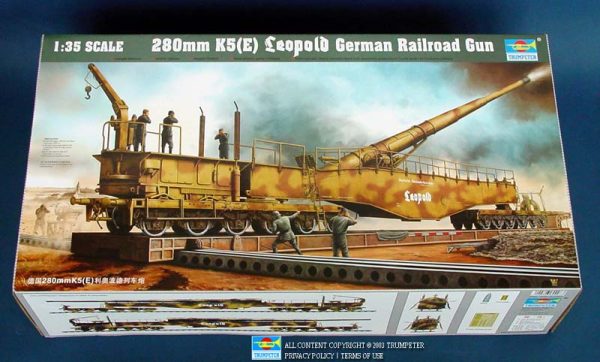 Trumpeter 280mm K5(E) Leopold German Railroad Gun - 1 35 Scale Model Kit Sale