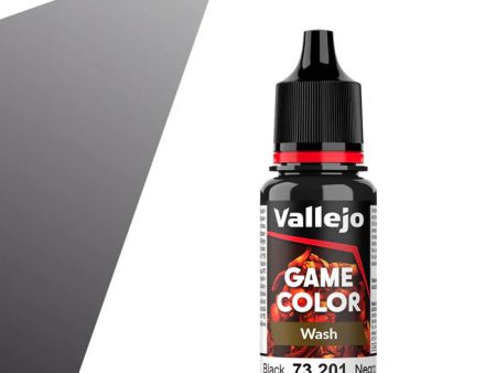 Vallejo Game Color Wash: Black - 18 ml - 73201 For Sale