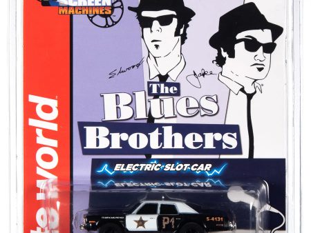 Auto World Xtraction R36 Blues Brothers - Blues Mobile 1974 Dodge Monaco HO Scale Slot Car For Sale