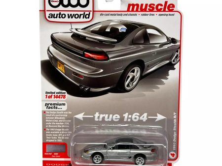 Auto World 1993 Dodge Stealth R T Dark Silver Premium 2021 Release 4B 1:64 Diecast Hot on Sale