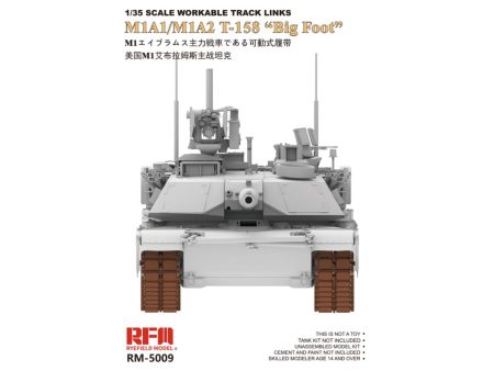 RFM M1A1 M1A2 Big Foot Workable Track Links - 1 35 Scale Model Kit Hot on Sale