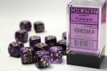 Chessex Vortex Purple gold 16mm d6 Dice Block (12 dice) Supply