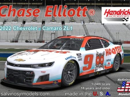 Salvino JR Models 2022 Next Gen Chevrolet Camaro Chase Elliott No. 9 Hooters Livery - 1 24 Scale Model Kit Supply