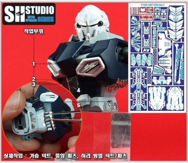 MG 1 100 Snanju Stein Ver. KA etched metal detailing sheet For Sale