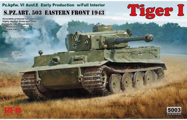 RFM Tiger I Early w  Full Interior - 1 35 Scale Model Kit Sale