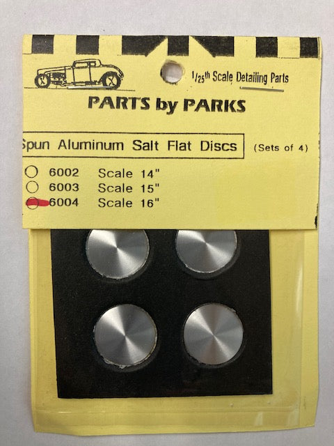 Parts by Parks Spun Aluminum Salt Flat Discs 1 24-1 25 Scale - PBP-6004 Sets of 4 Online Hot Sale