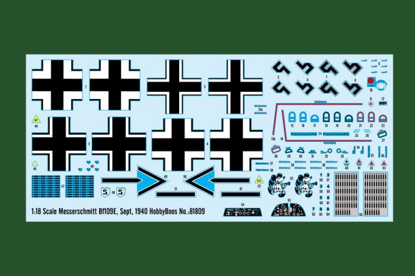 HobbyBoss Messerschmitt Bf109E, Sept, 1940 - 1 18 Scale Model Kit Discount