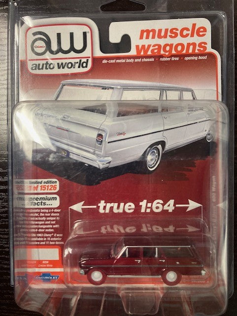 Auto World Chase! 1963 Chevy Nova II 400 Wagon Premium 2021 Release 4 A - 1:64 Diecast Sale