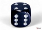 Chessex Opaque Black white 16mm d6 Dice Block (12 dice) For Sale