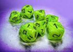 Chessex Vortex Mega-hedral Bright Green black 7-Die Set Online Sale