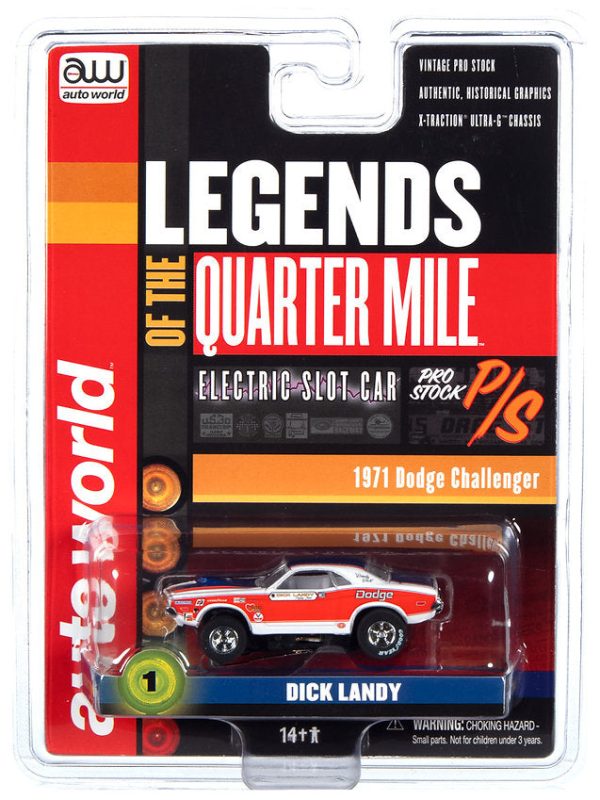 Auto World XTraction Slot Car Legends of the Qtr. Mile Dick Landy  71 Dodge Challenger For Sale