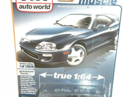 Auto World 1995 Toyota Supra Baltic Blue Premium 2021 Release 5A 1:64 Diecast Fashion